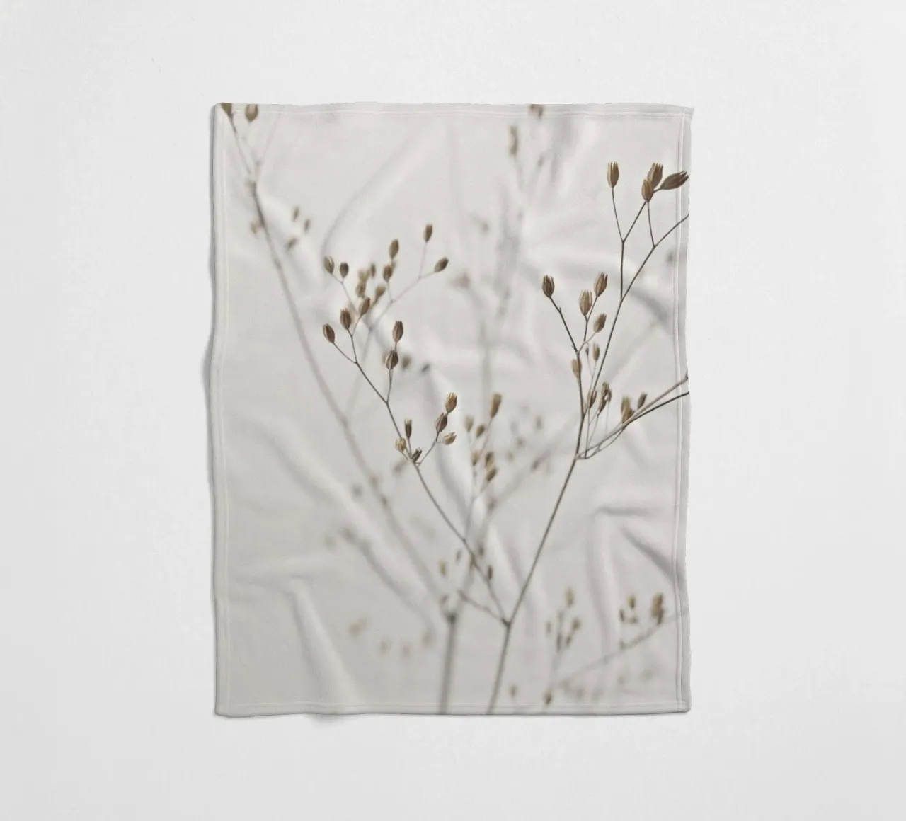 Wild Flower Natural Beige 1 plaid polaire de Monika Strigel