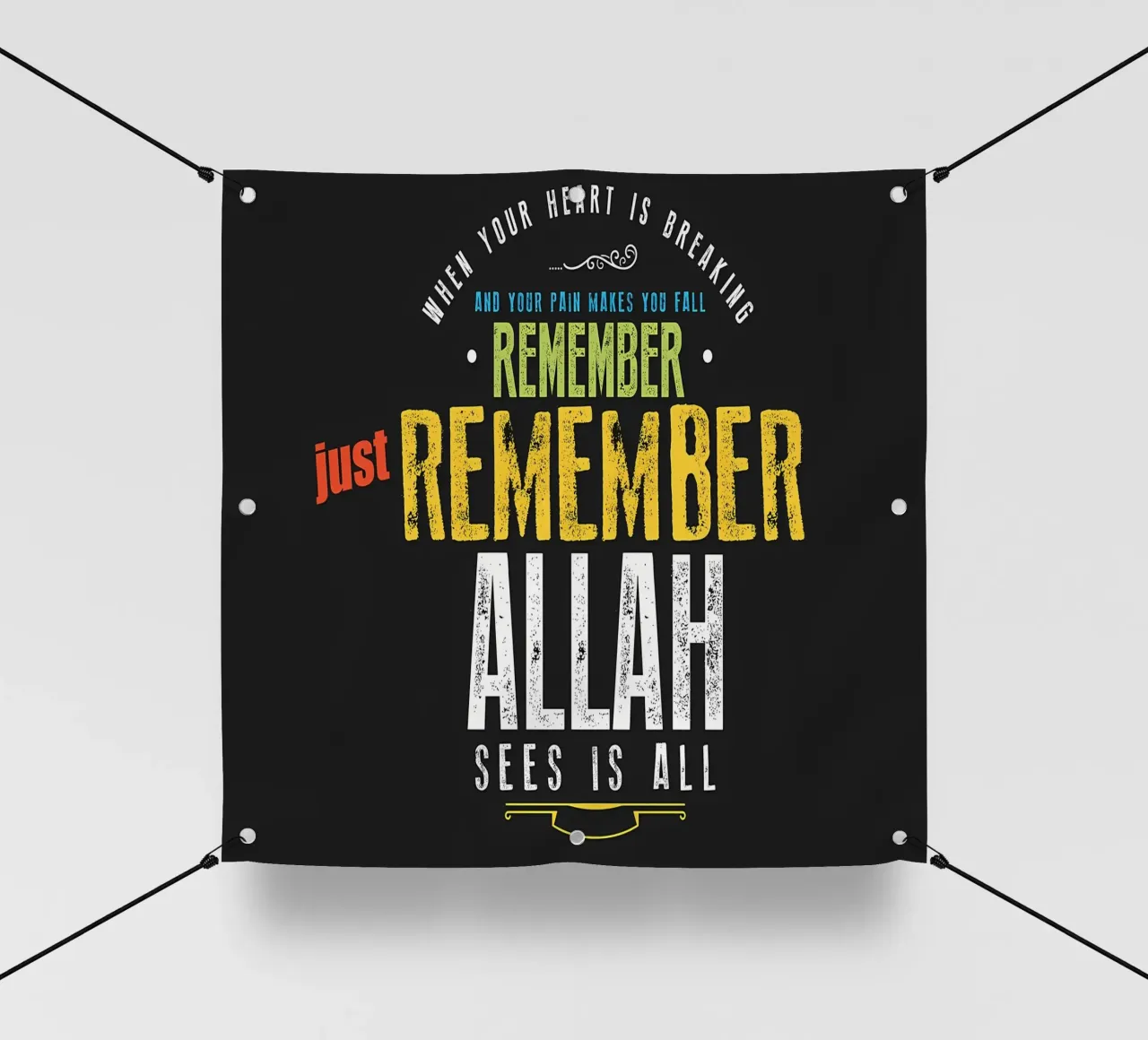 ricordati di Allah telo in pvc da Albert S Jacob