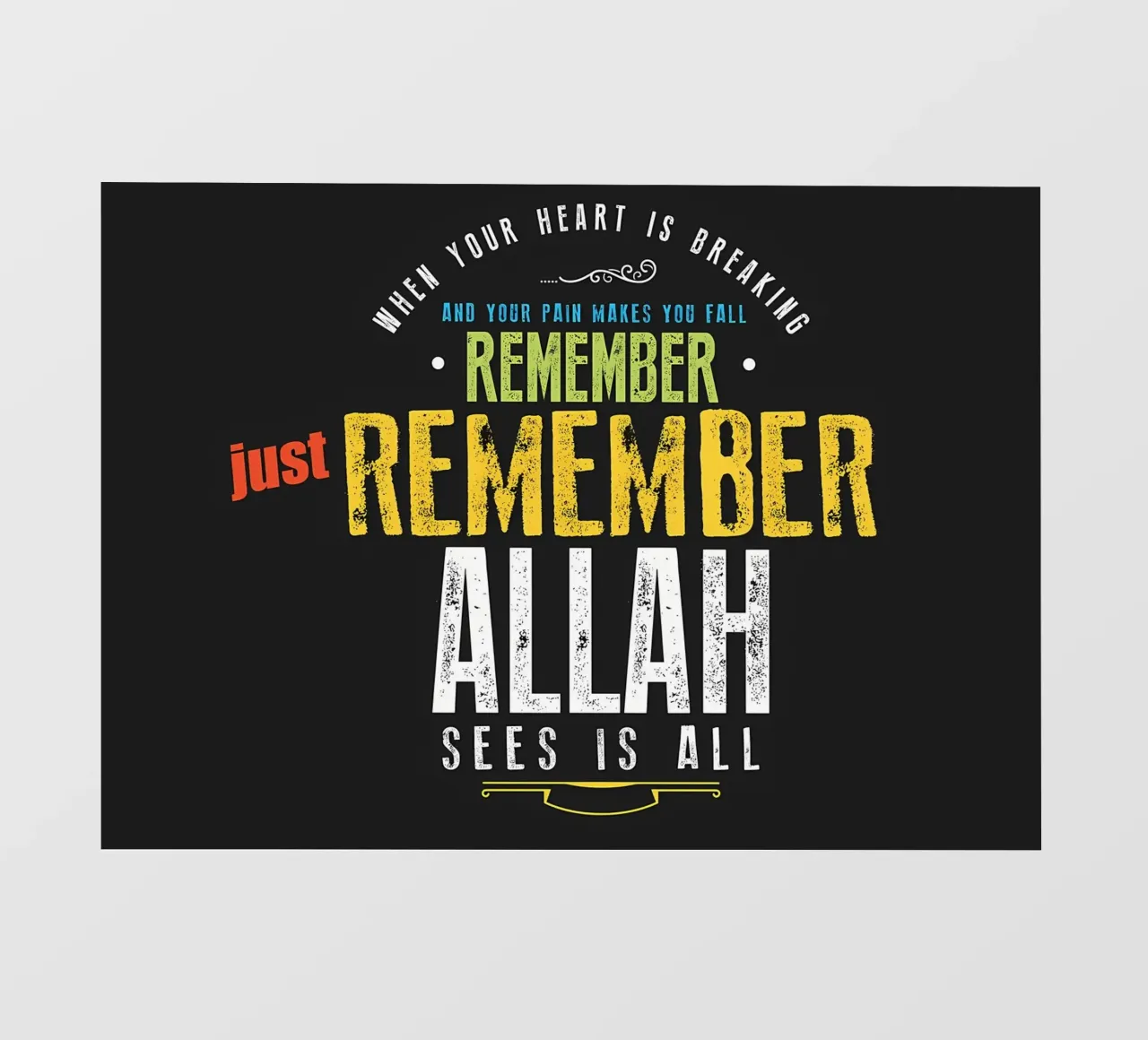 ricordati di Allah telo in pvc da Albert S Jacob