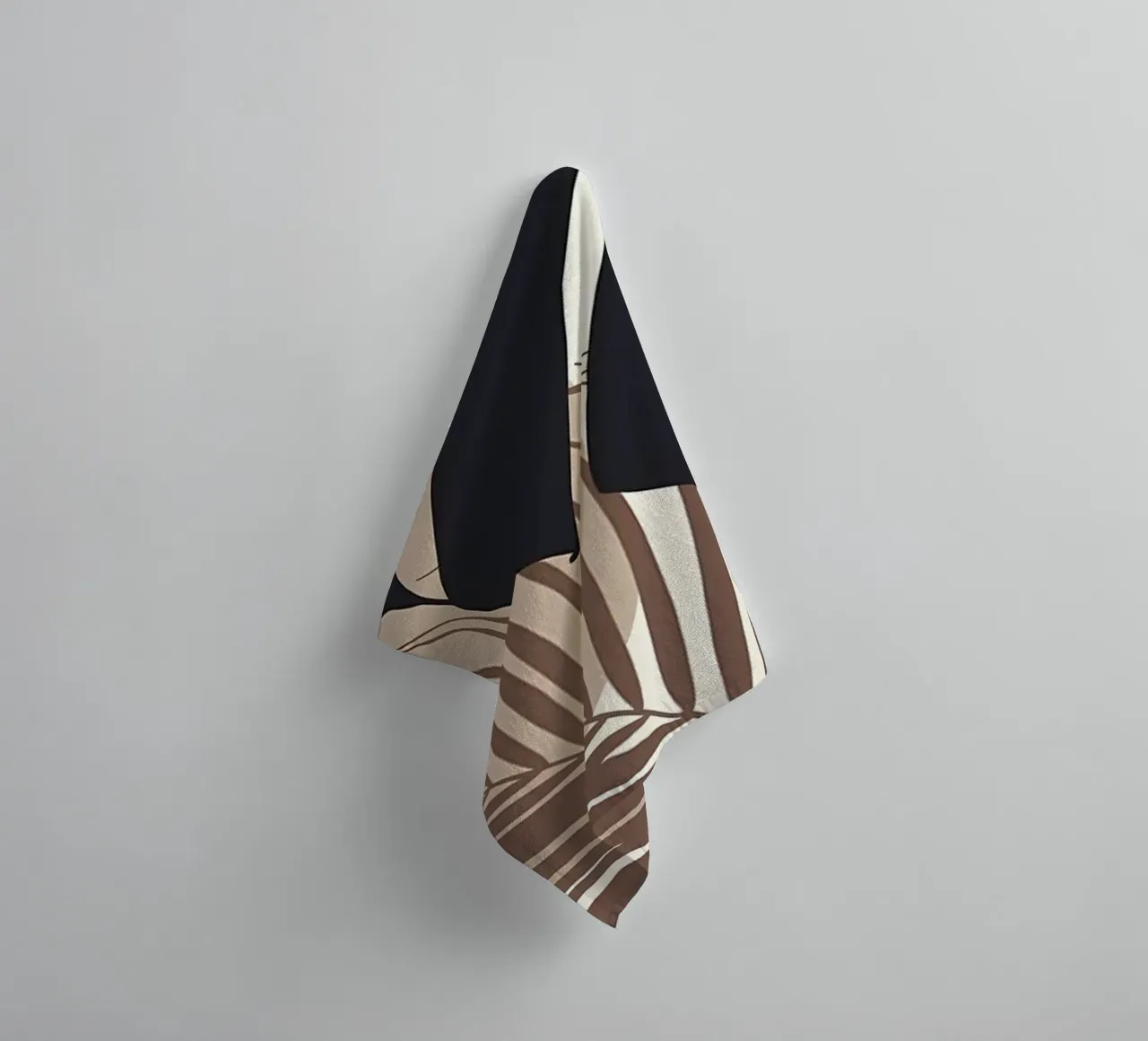 Minimal Monstera Palm 8 towel by Rebecca Clark Wyrick