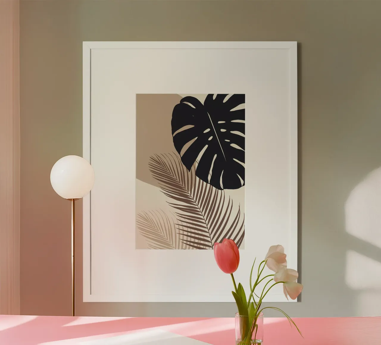 Monstera minimale Palm 8 poster da Rebecca Clark Wyrick
