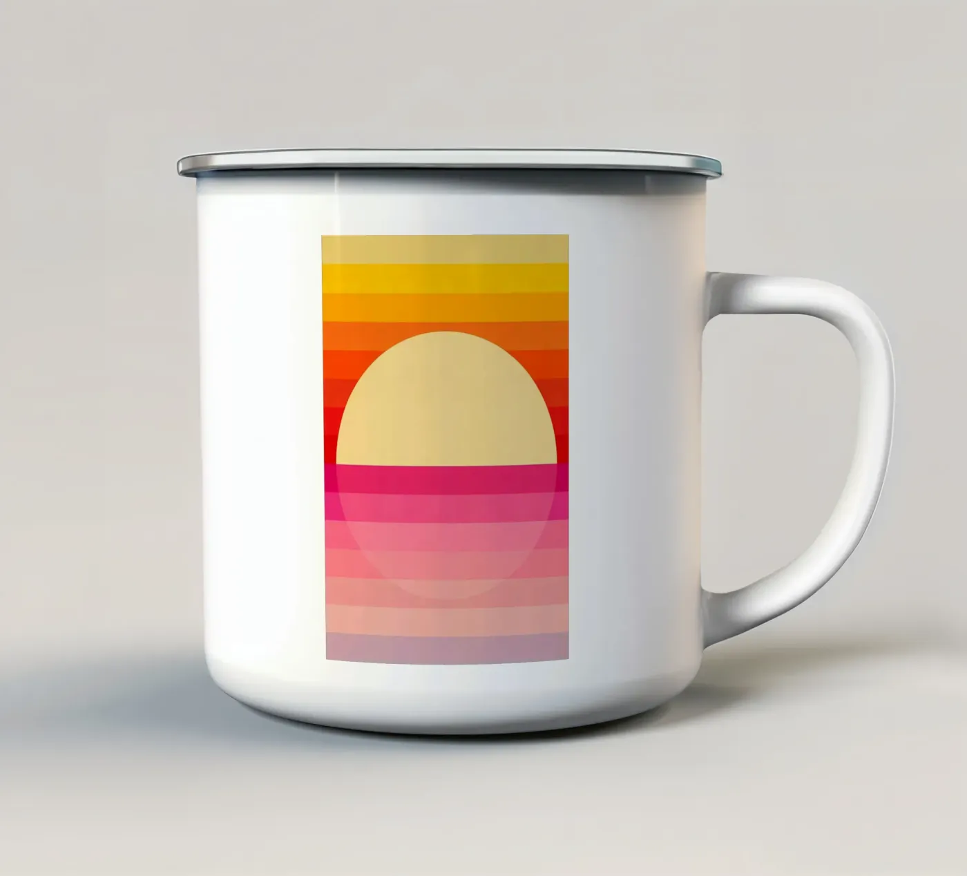 Sunset 2 enamel mug by James M Coyle