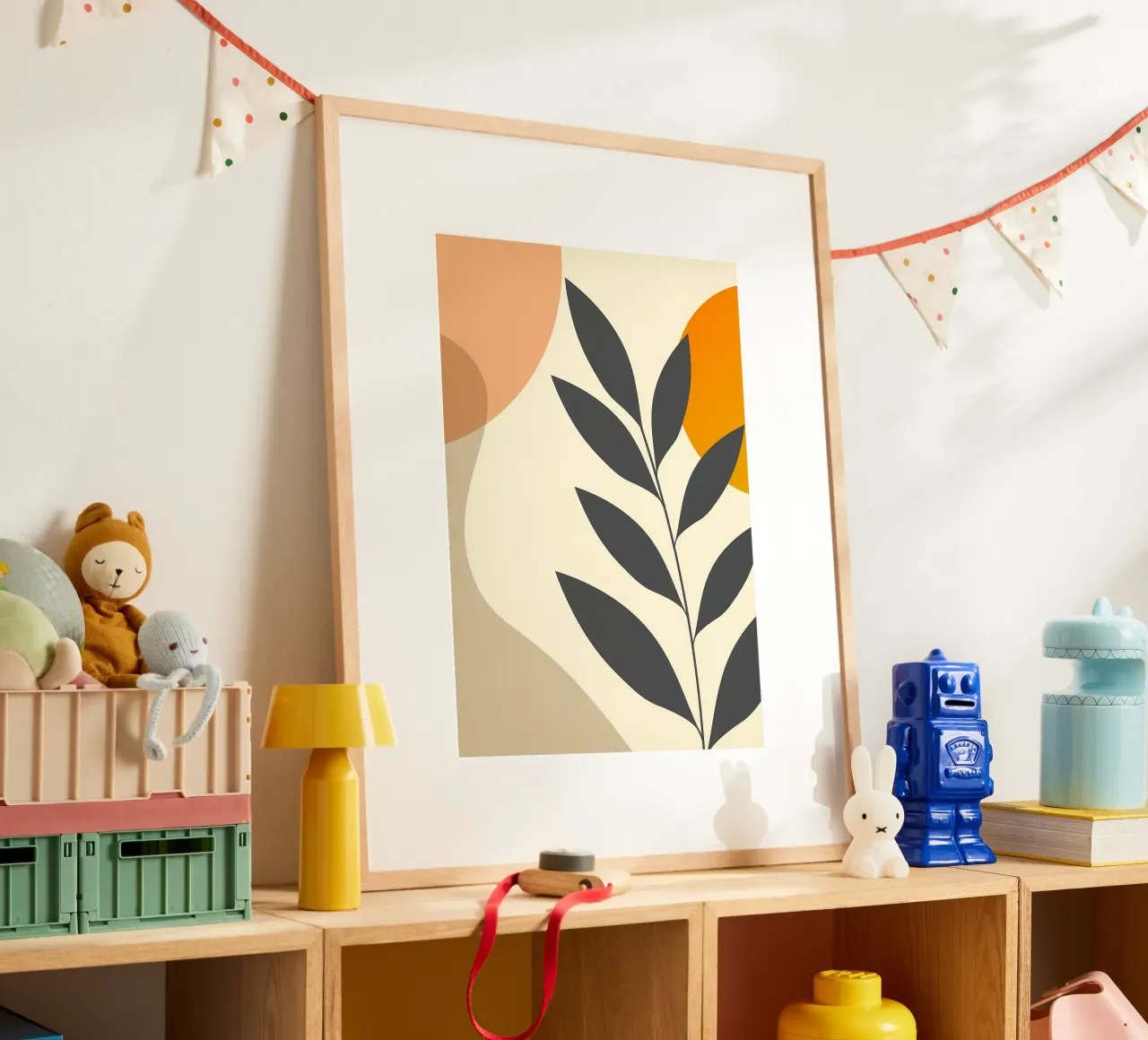 Sole con foglie tropicali poster da Rebecca Clark Wyrick