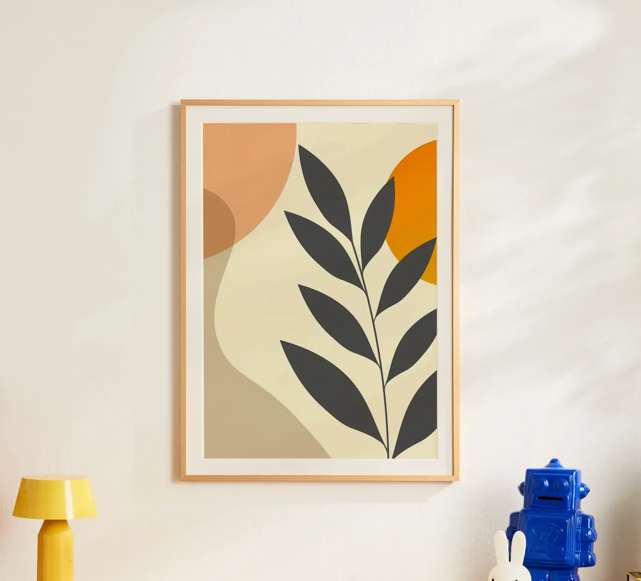 Sole con foglie tropicali poster da Rebecca Clark Wyrick