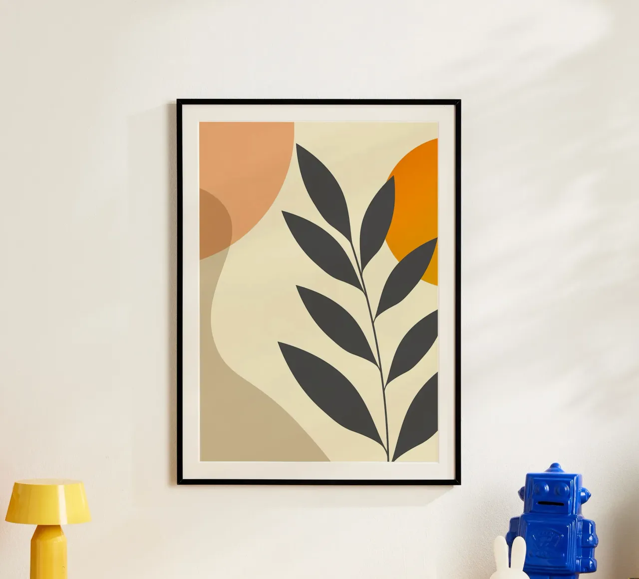 Sole con foglie tropicali poster da Rebecca Clark Wyrick
