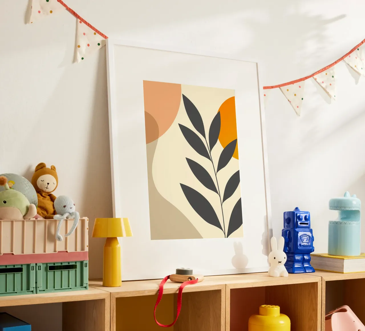 Sole con foglie tropicali poster da Rebecca Clark Wyrick