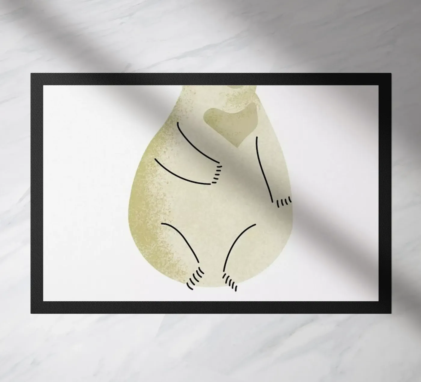 Bear deurmat van Little Flourishes