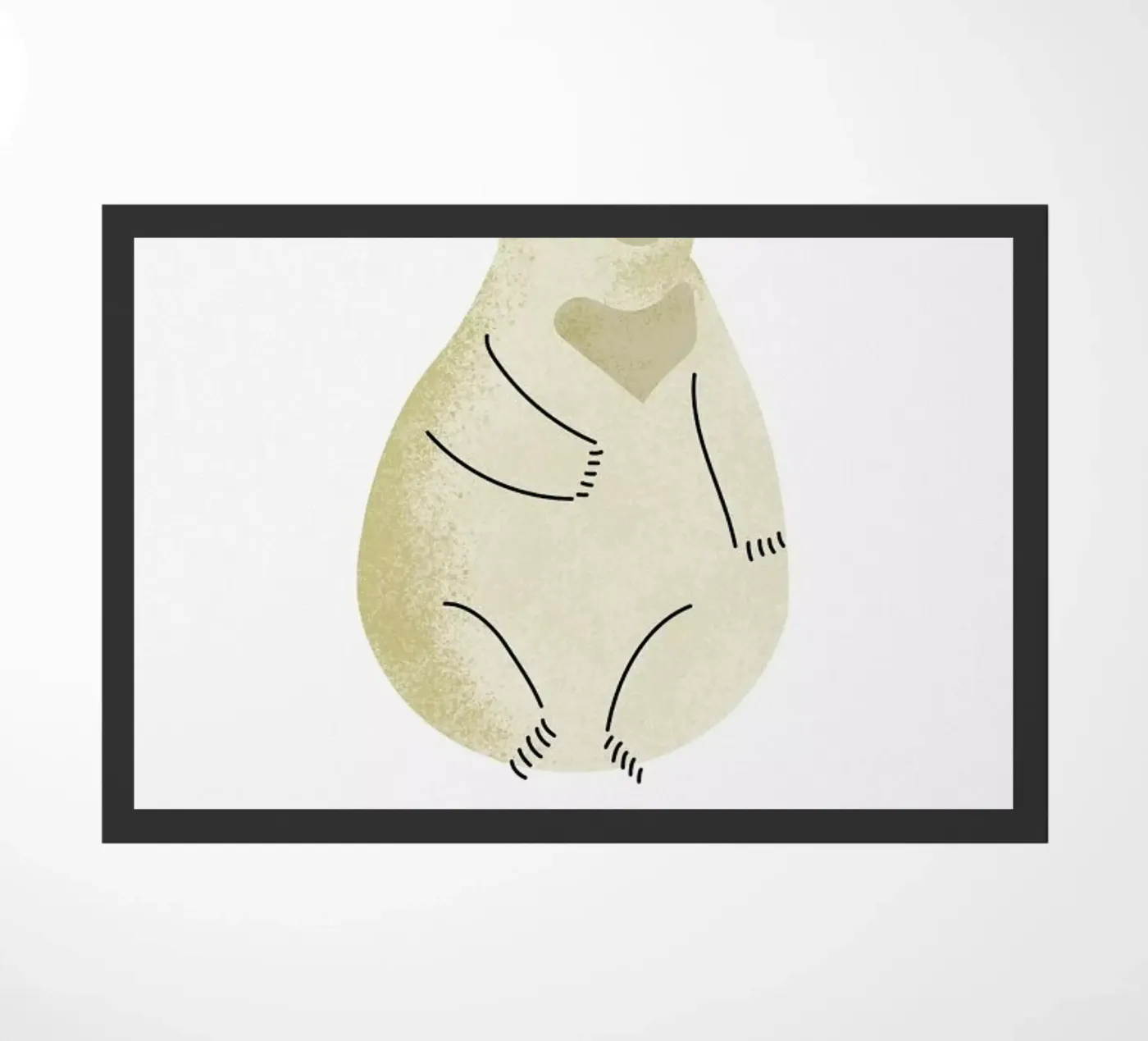 Bear deurmat van Little Flourishes