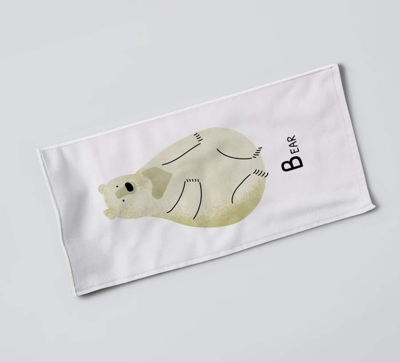 Bear badhanddoek van Little Flourishes