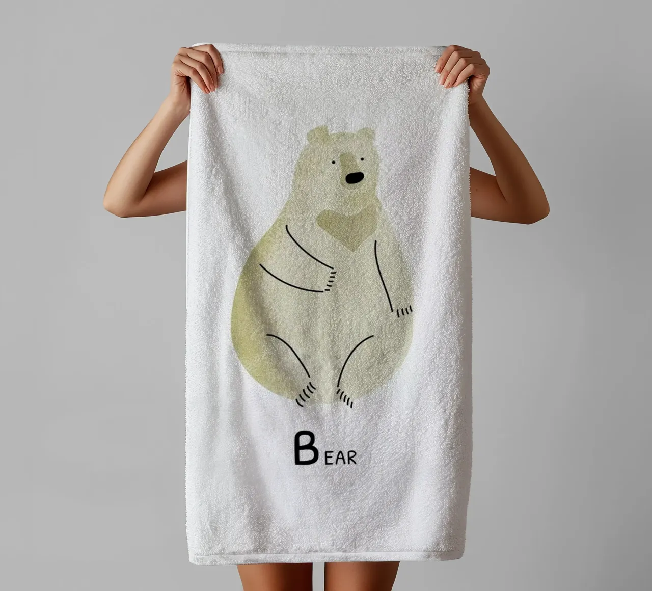 Bear badhanddoek van Little Flourishes