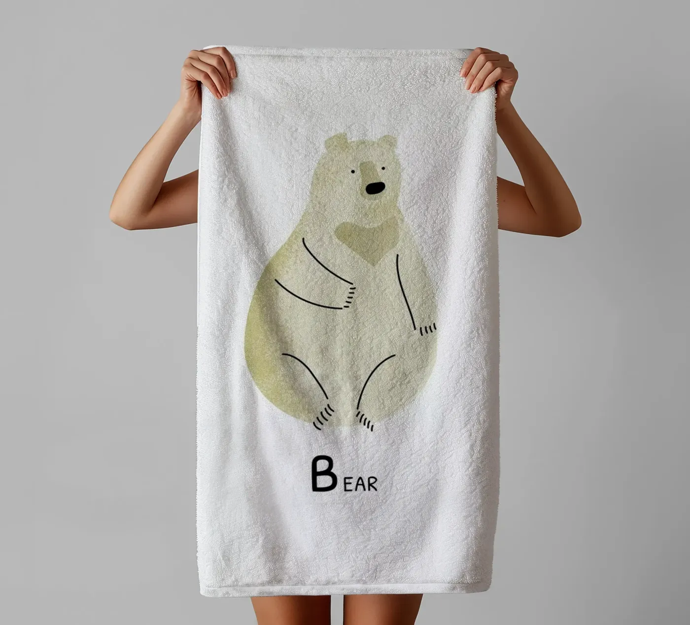 Bear badhanddoek van Little Flourishes