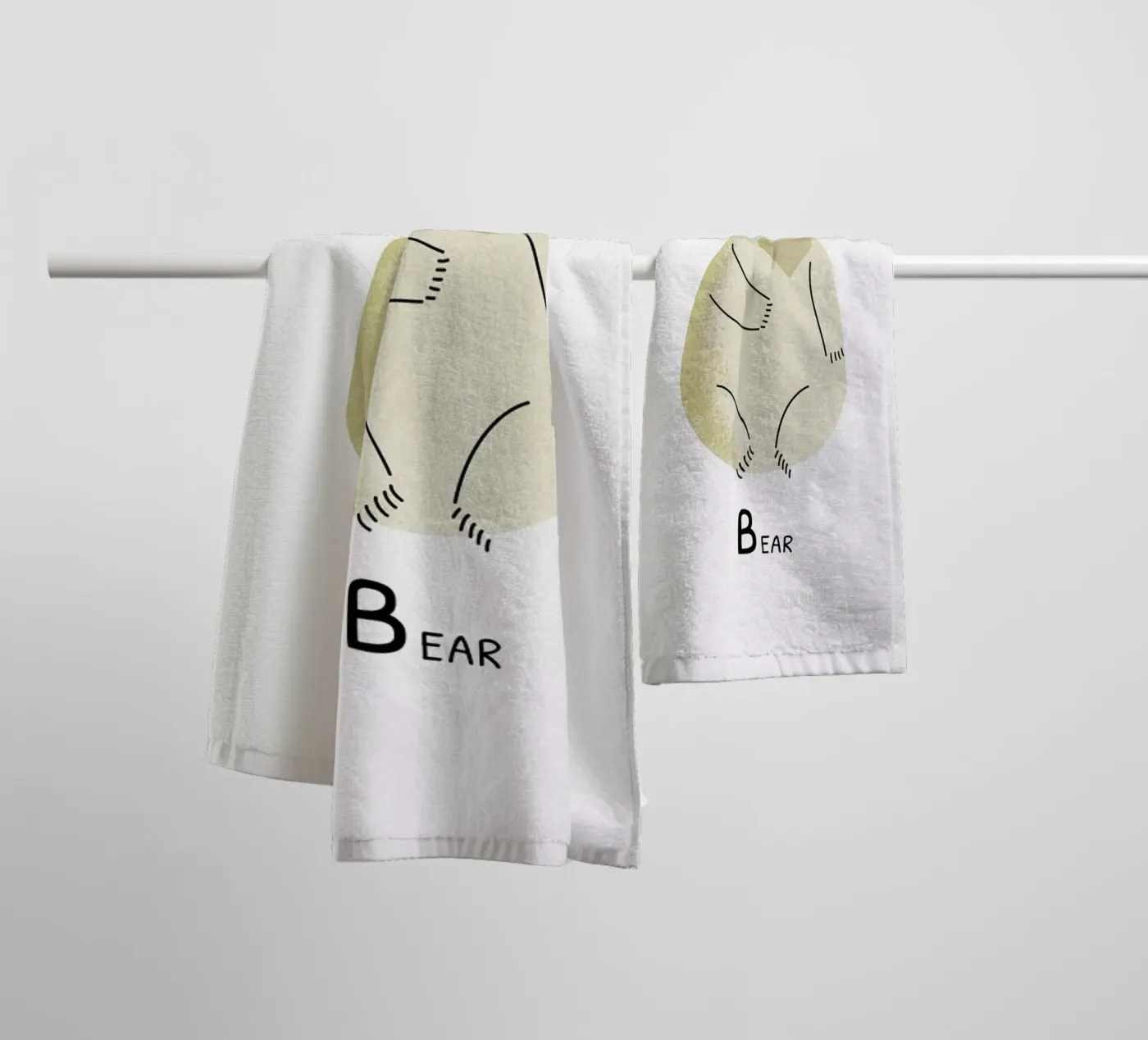 Bear badhanddoek van Little Flourishes