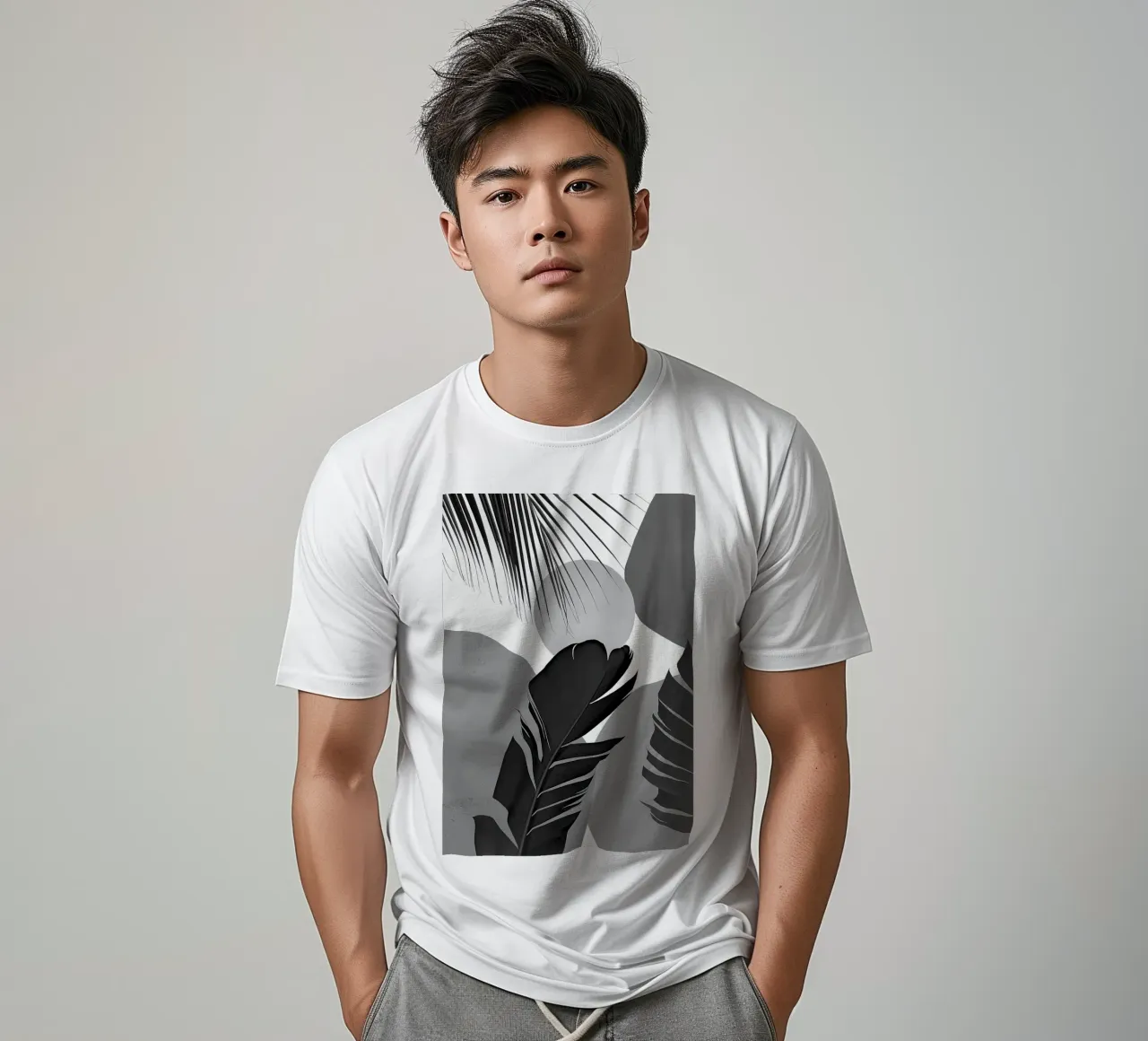 Palma di banana astratta 3 t-shirt da Rebecca Clark Wyrick
