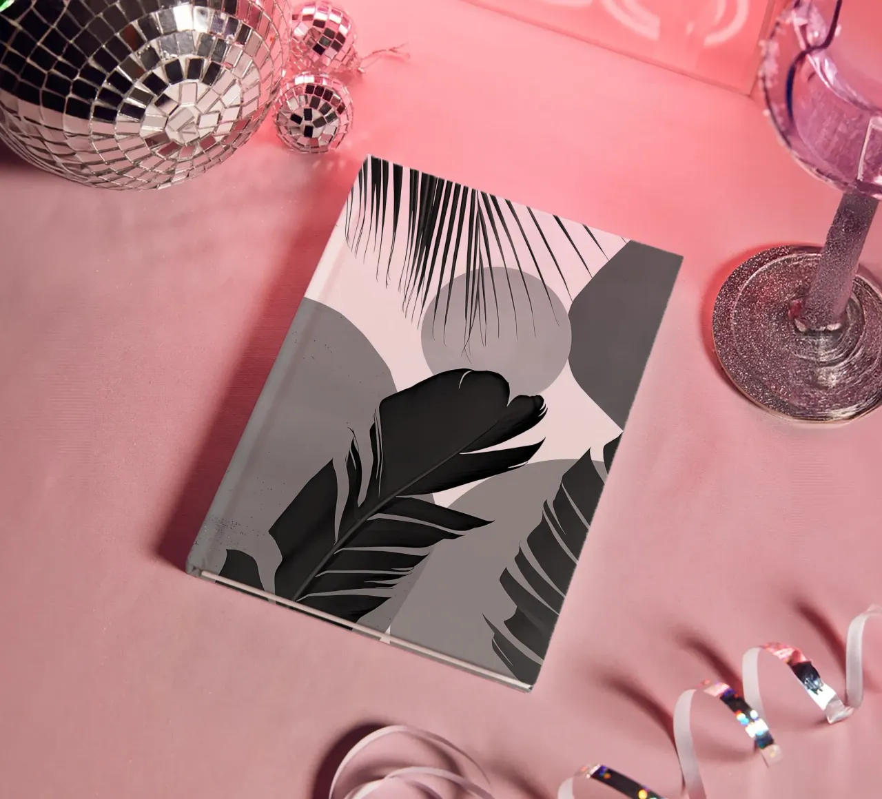 Abstract Banana Palm 3 notebook by Rebecca Clark Wyrick