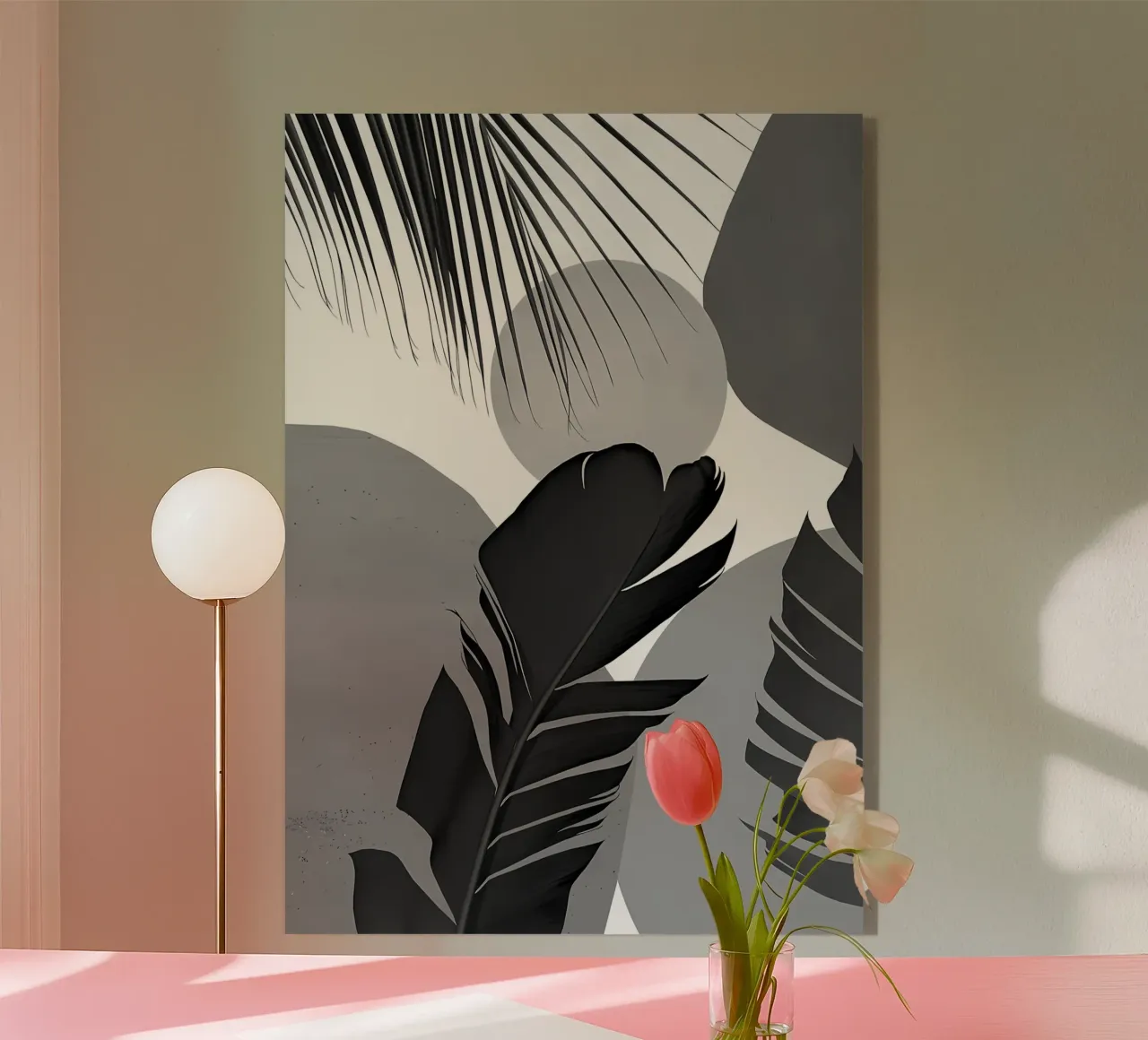 Palma di banana astratta 3 plexiglass da Rebecca Clark Wyrick