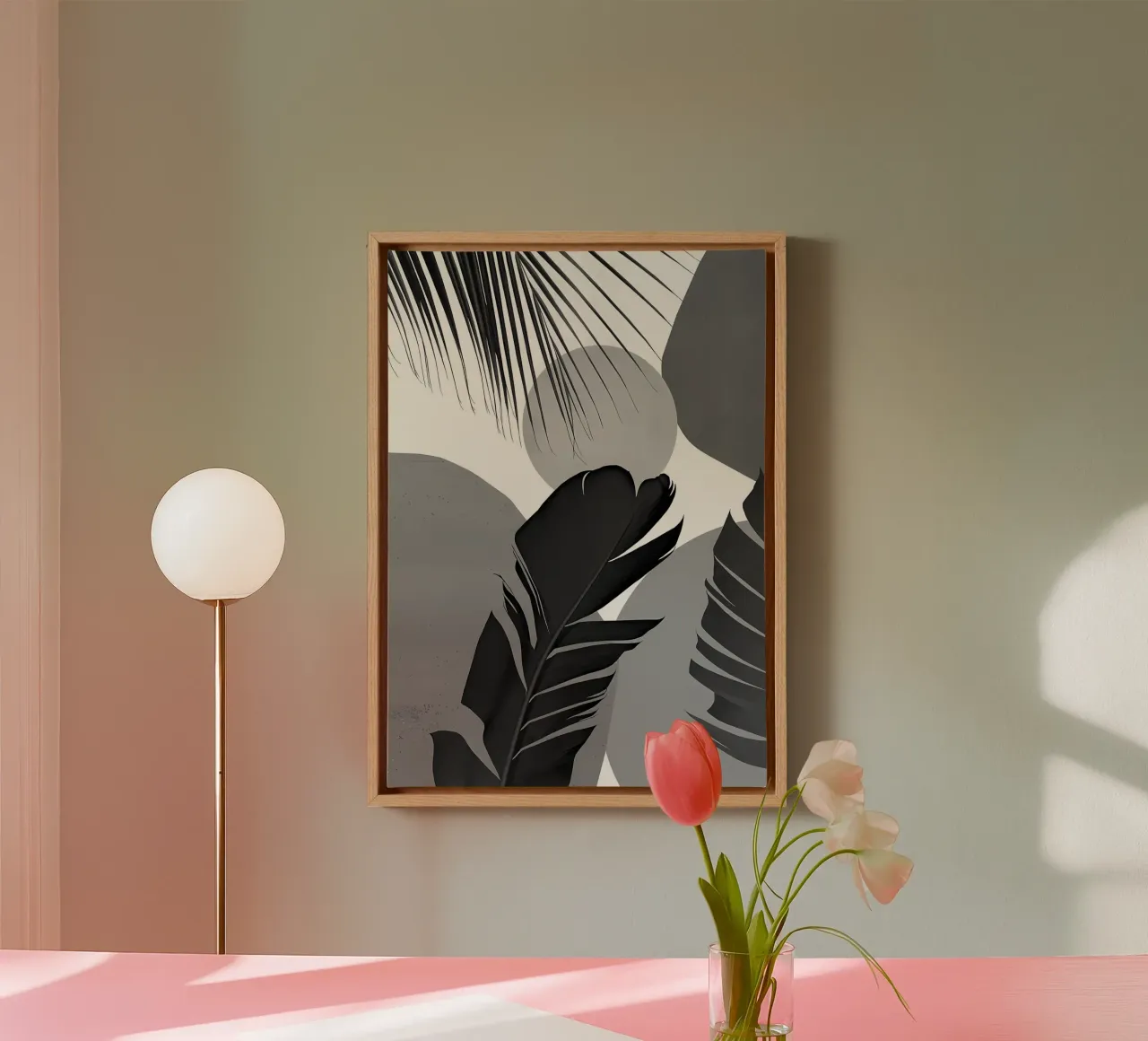 Abstract Banana Palm 3 canvas by Rebecca Clark Wyrick