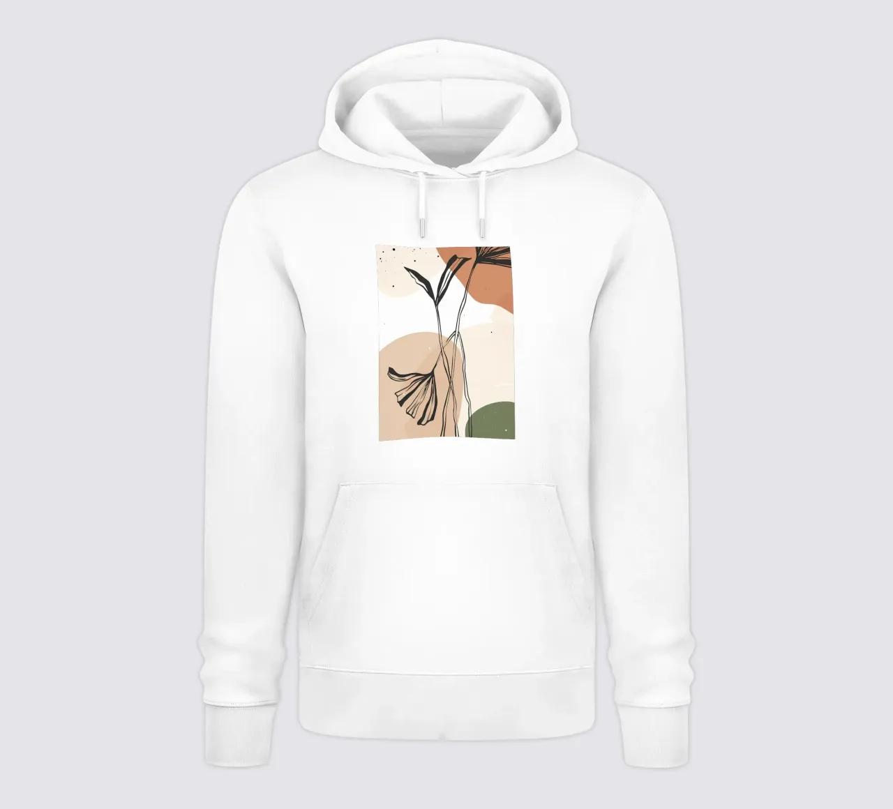 Foglia d'albero tropicale astratta felpa con cappuccio da Rebecca Clark Wyrick