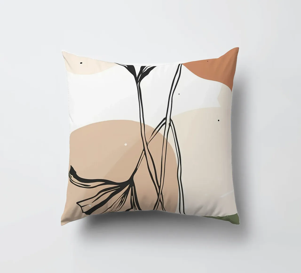 Foglia d'albero tropicale astratta cuscino da Rebecca Clark Wyrick