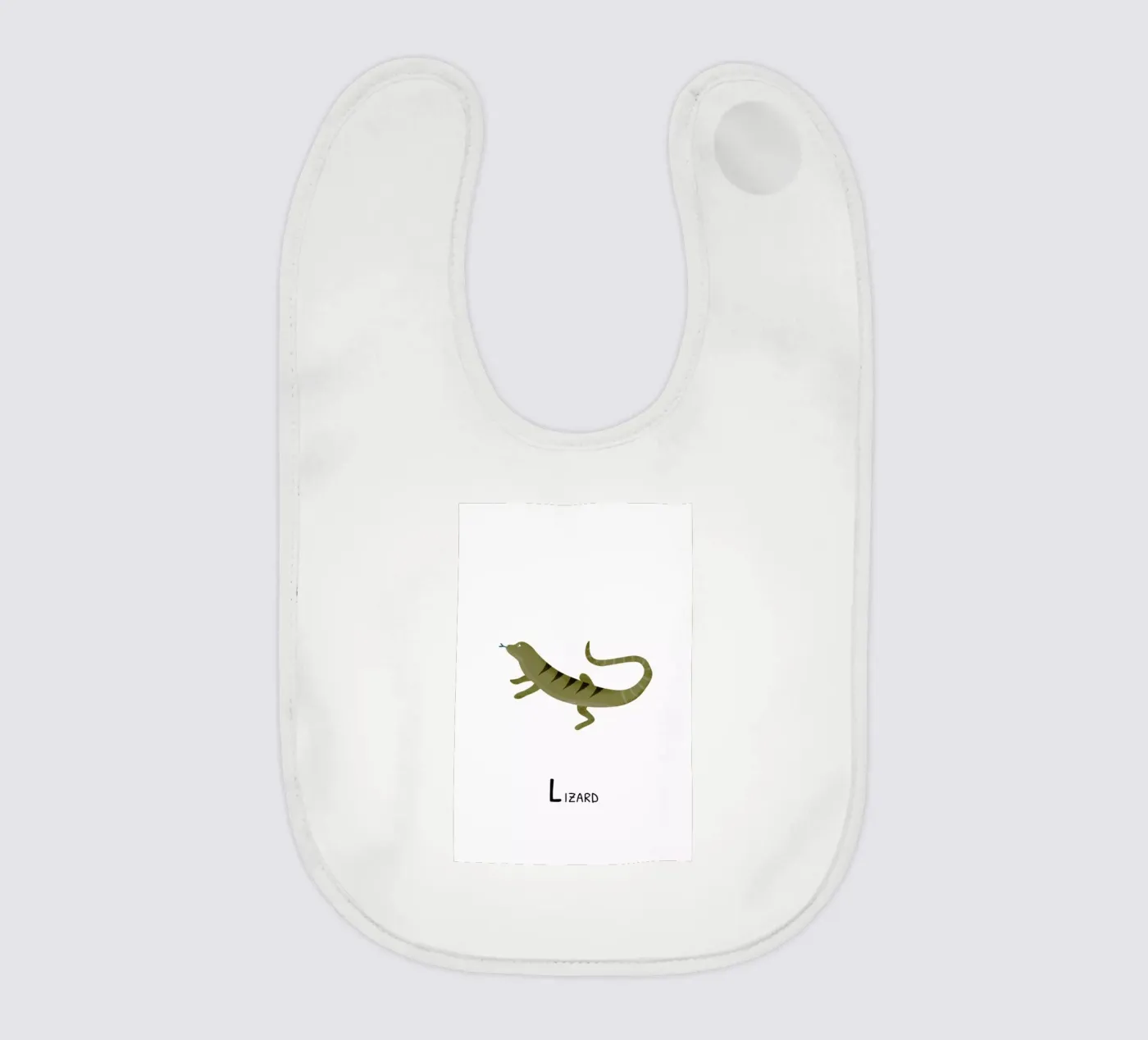 Lizard baby bib by Little Flourishes