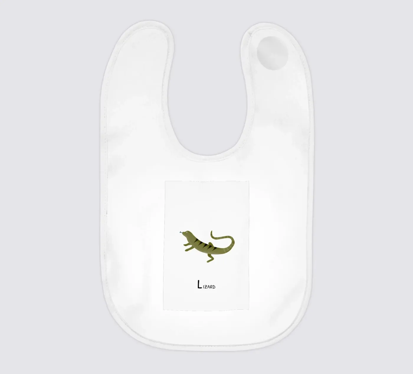 Lizard baby bib by Little Flourishes