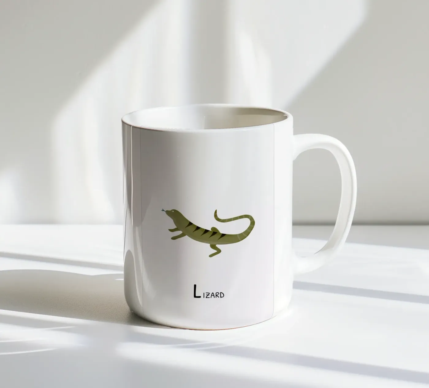 Lizard ceramic mug by Little Flourishes