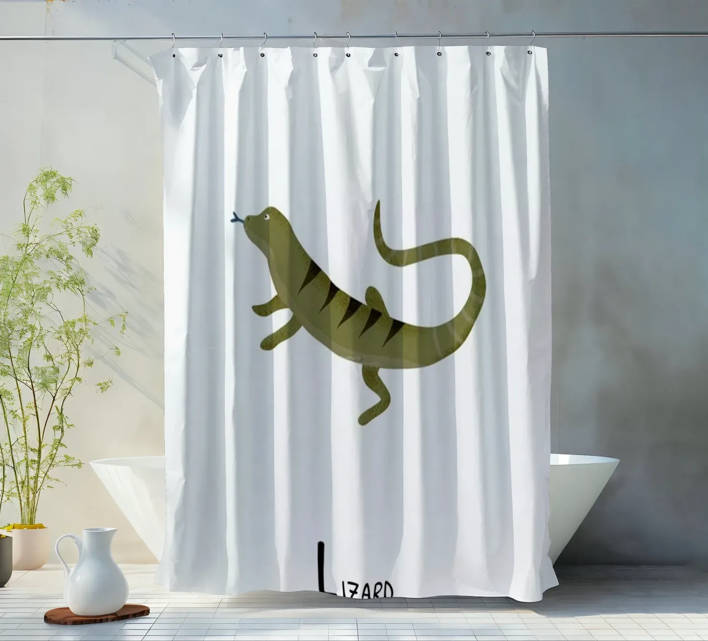 Lizard Duschvorhang von Little Flourishes