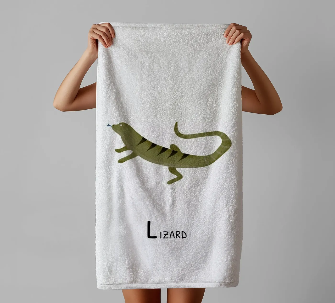 Lizard towel by Little Flourishes
