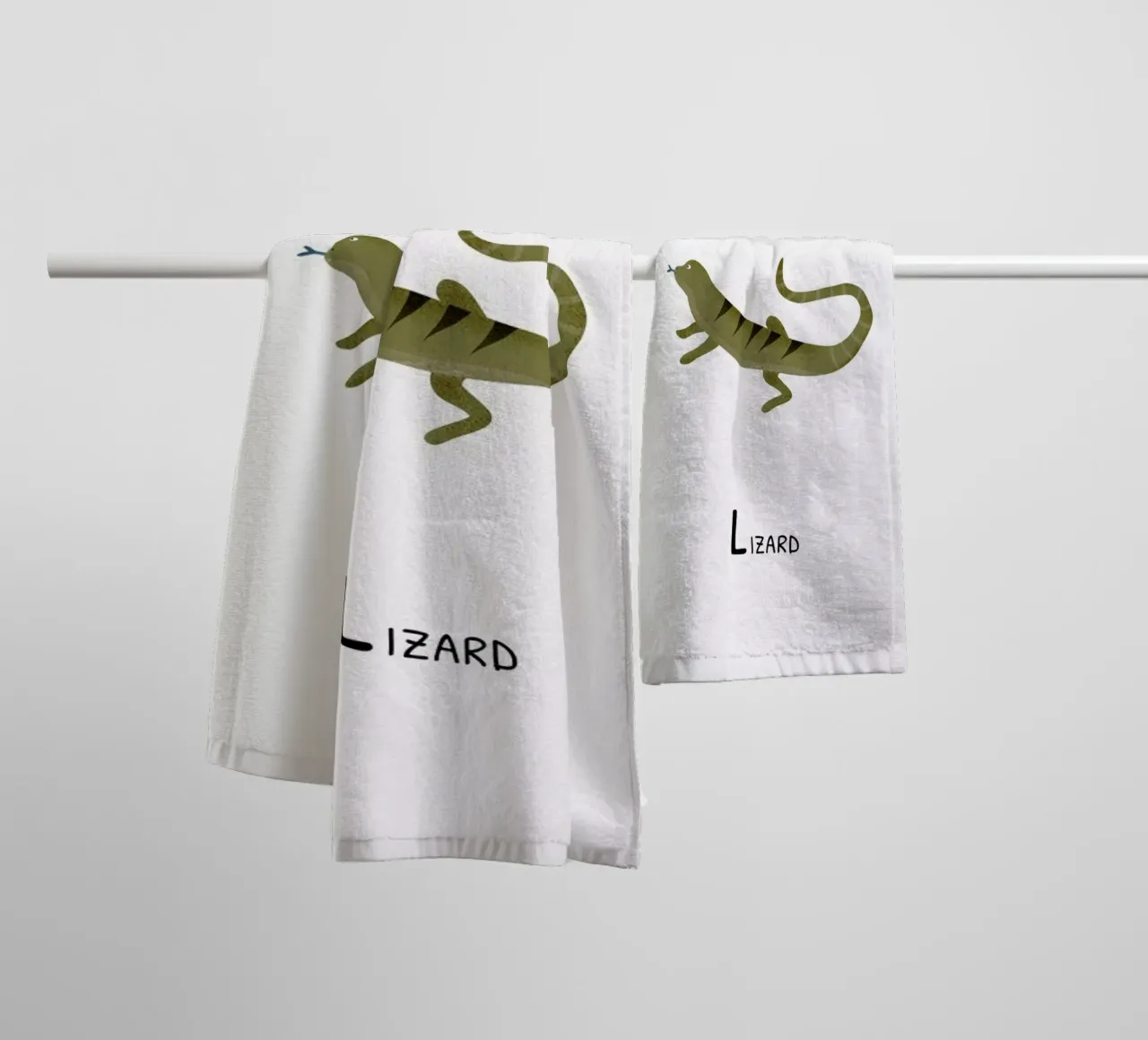Lizard asciugamano da bagno da Little Flourishes