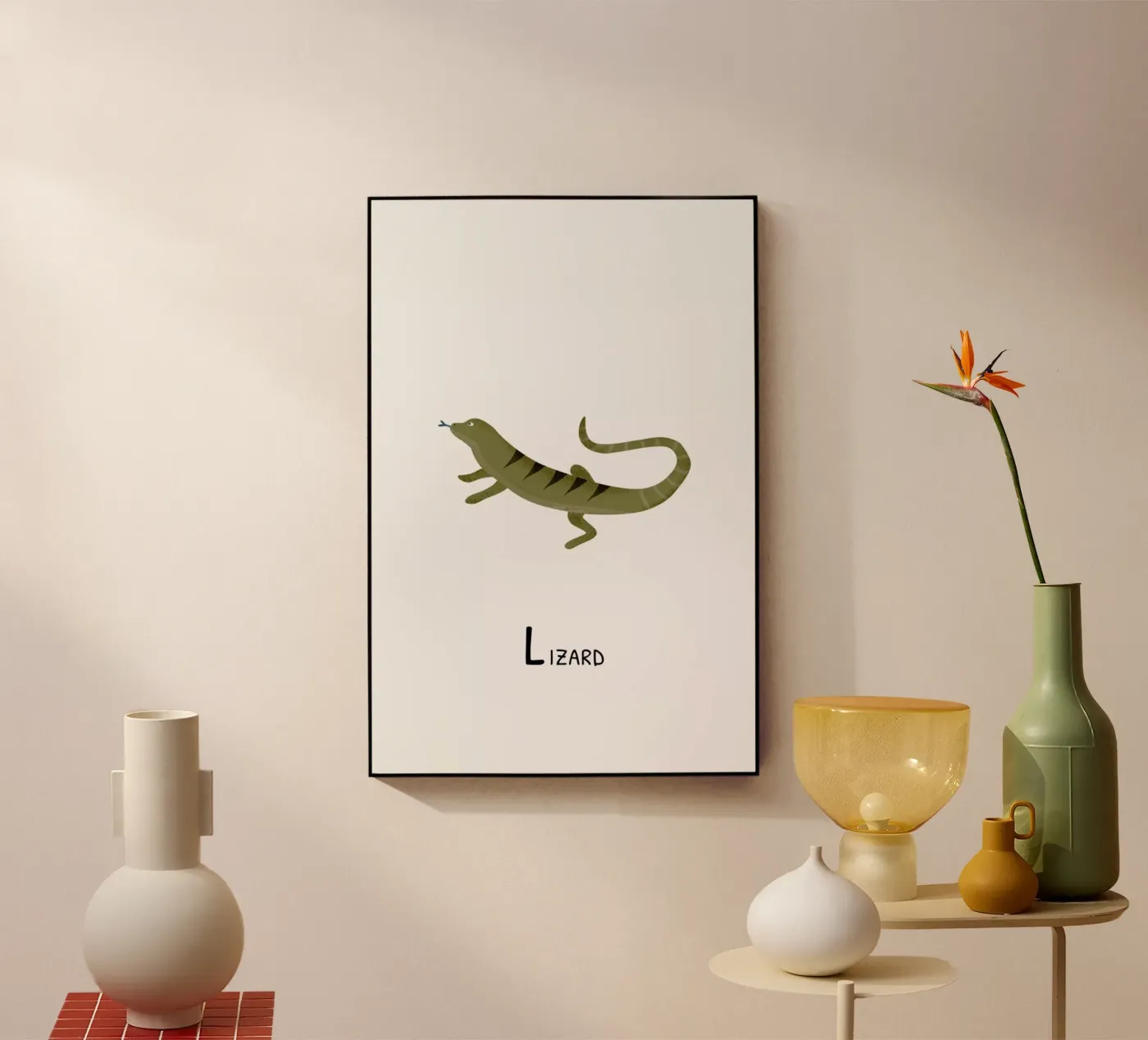 Lizard acryl van Little Flourishes