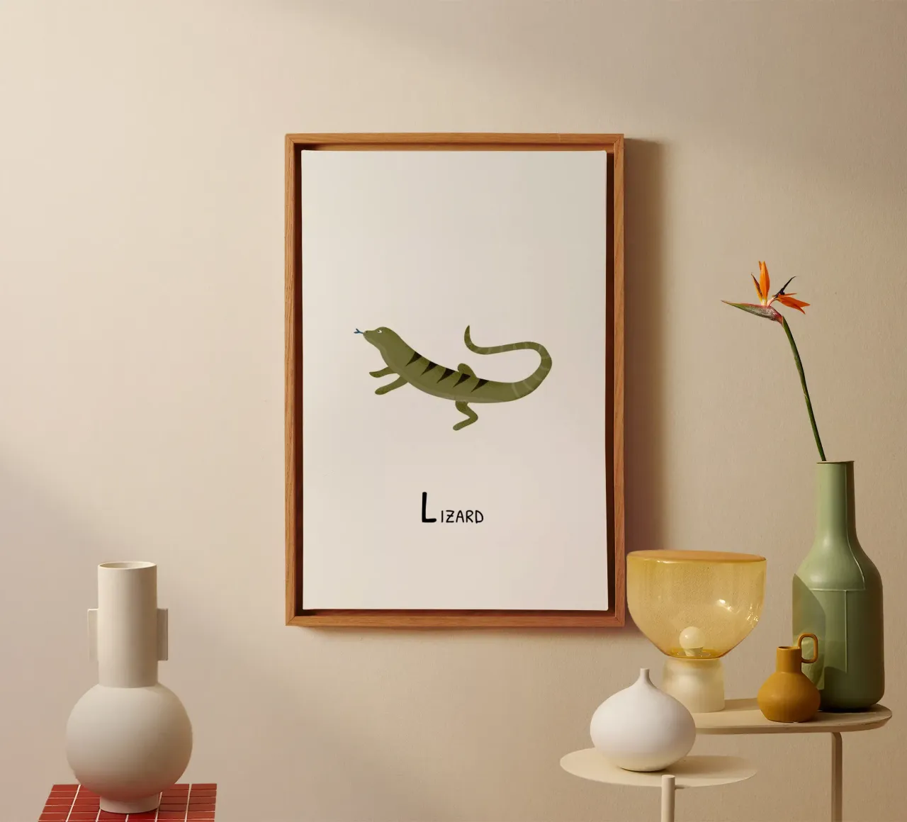 Lizard tela con Cornice a cassetta da Little Flourishes