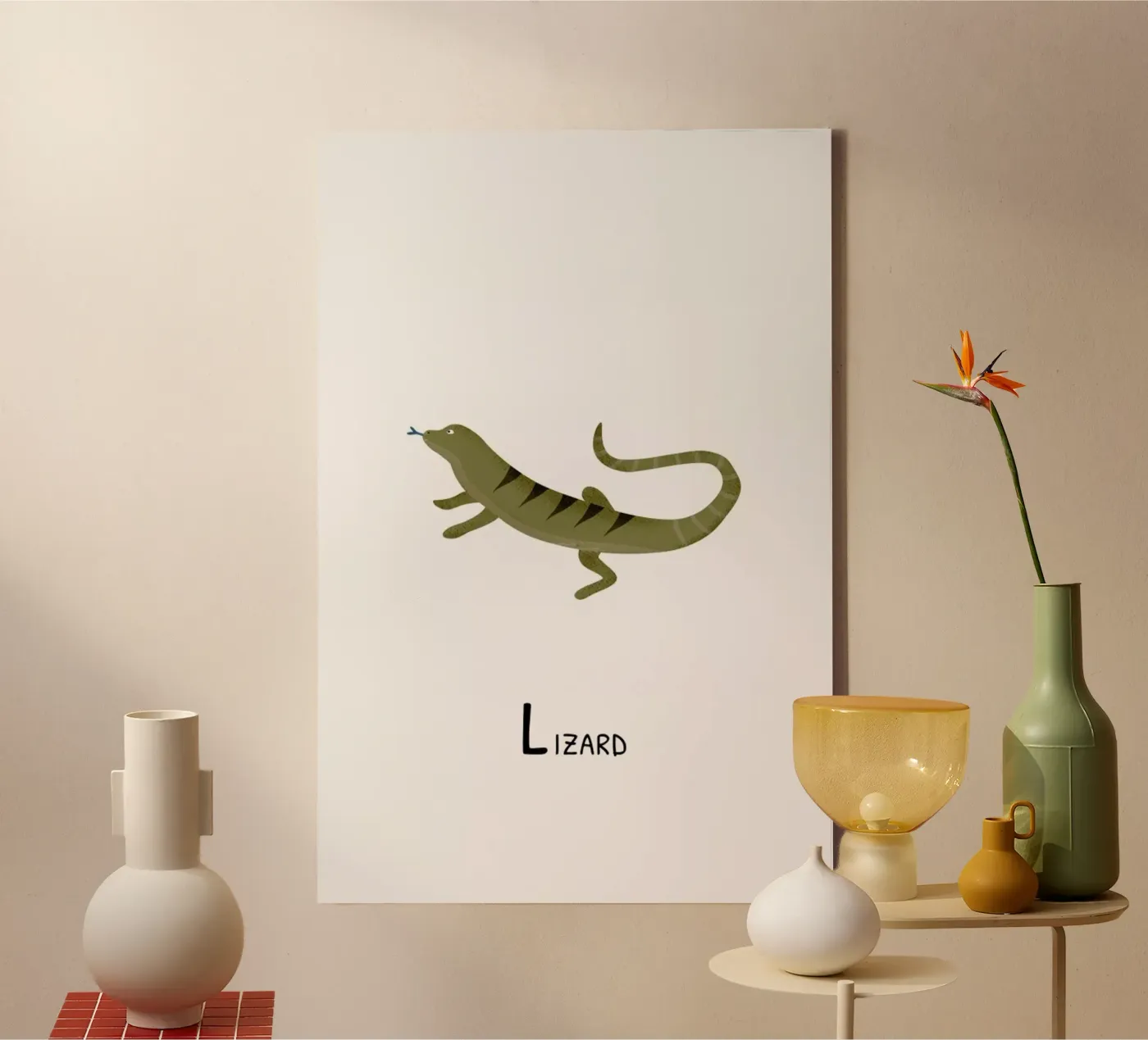Lizard toile de Little Flourishes