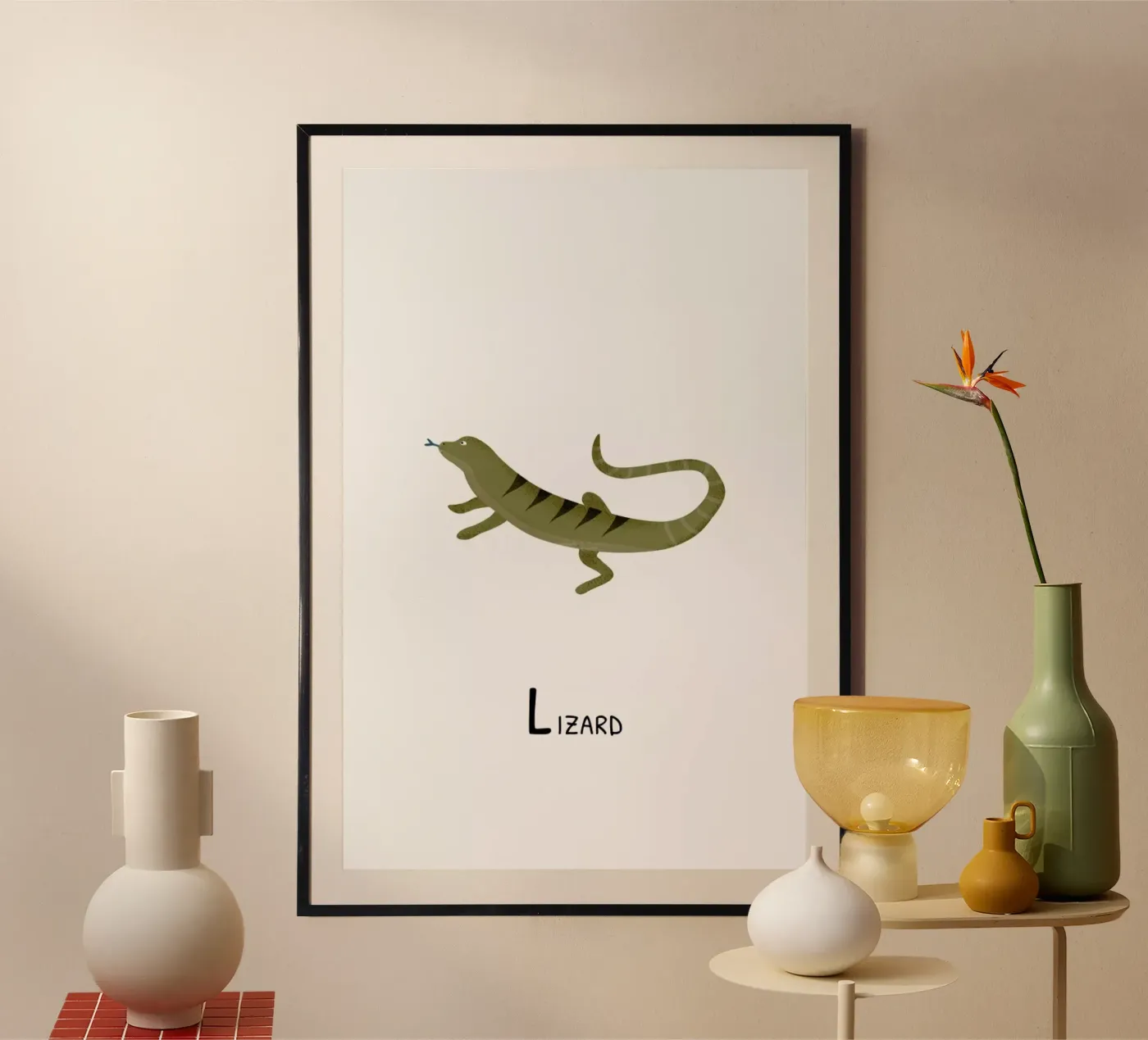 Lizard poster by Little Flourishes