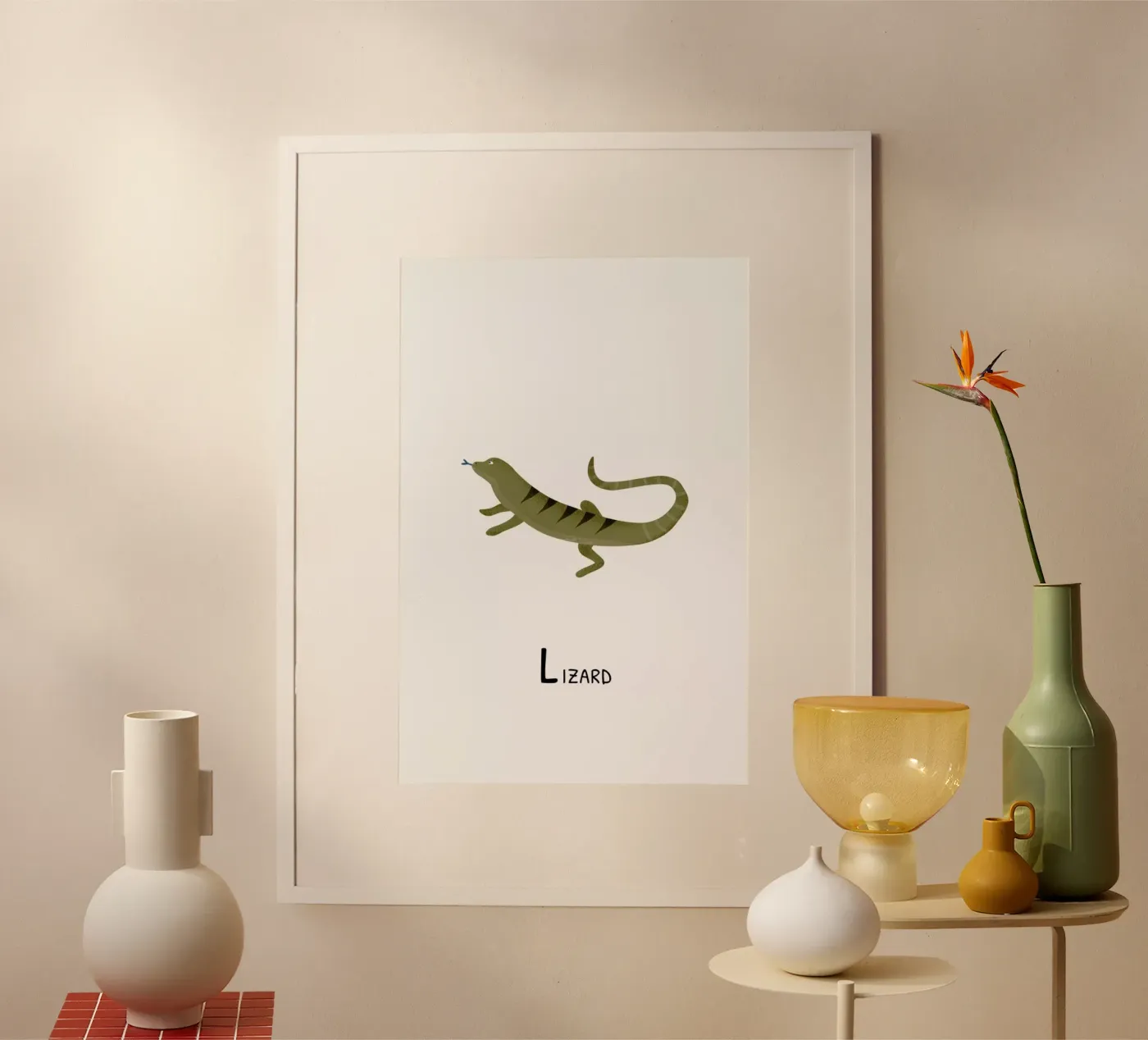 Lizard poster de Little Flourishes