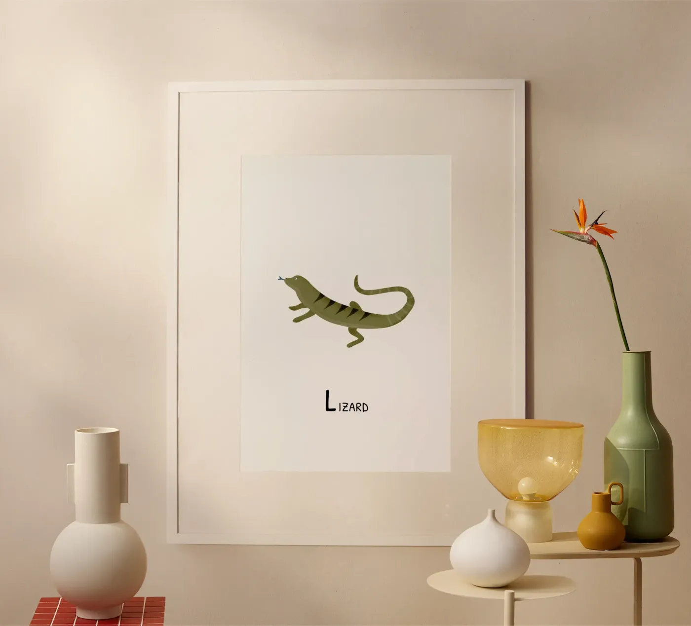 Lizard poster by Little Flourishes