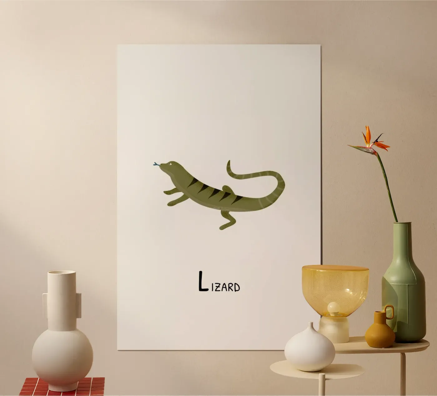 Lizard poster de Little Flourishes
