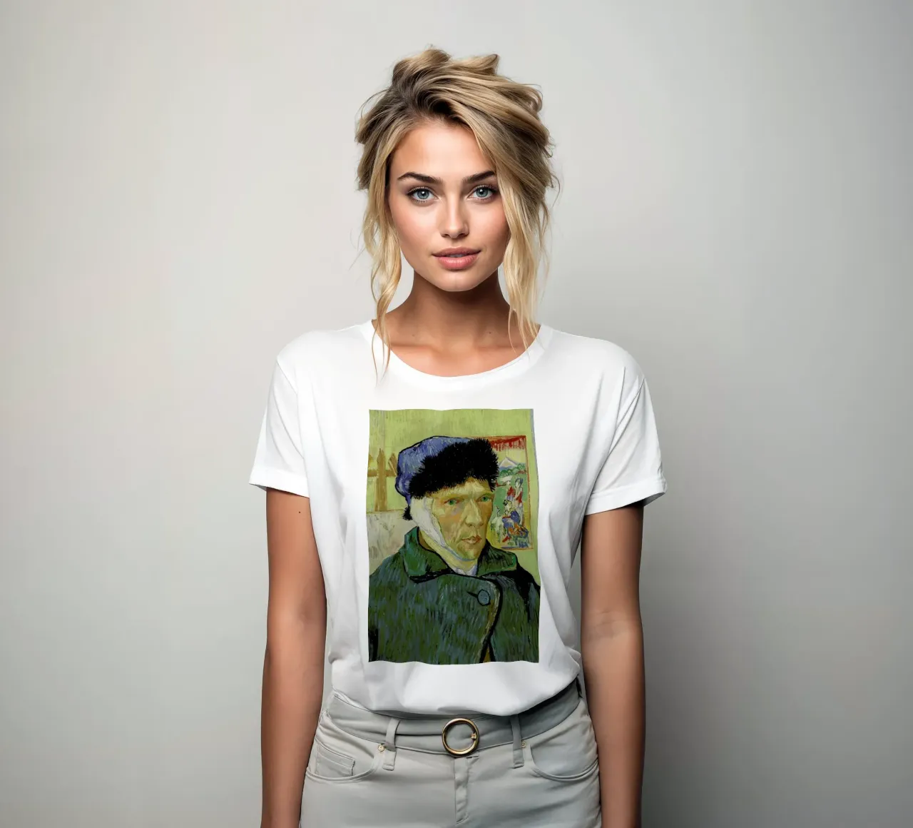 van Gogh - Self-Portrait with Bandaged Ear women's fitted t-shirt by ARTOTHEK