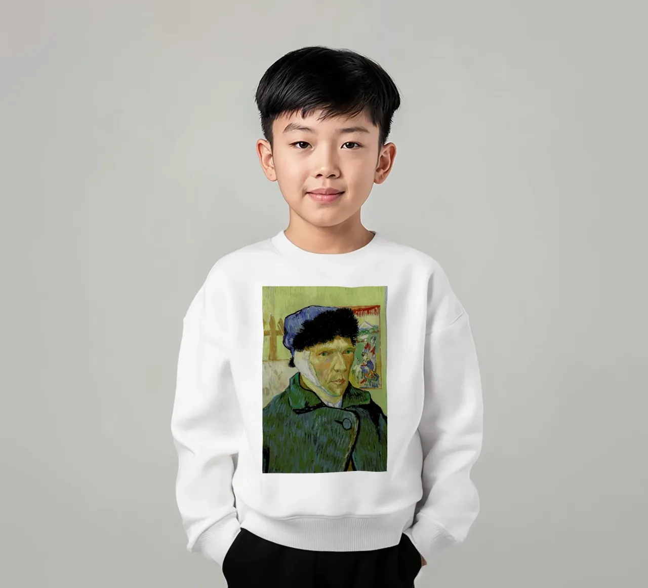 van Gogh - Self-Portrait with Bandaged Ear felpa bambino da ARTOTHEK