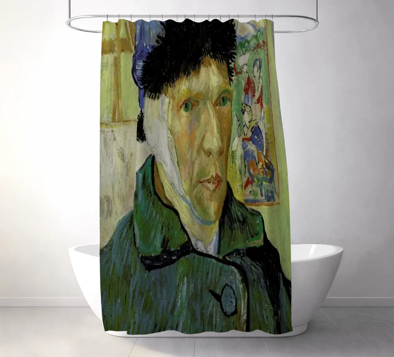van Gogh - Self-Portrait with Bandaged Ear rideau de douche de ARTOTHEK