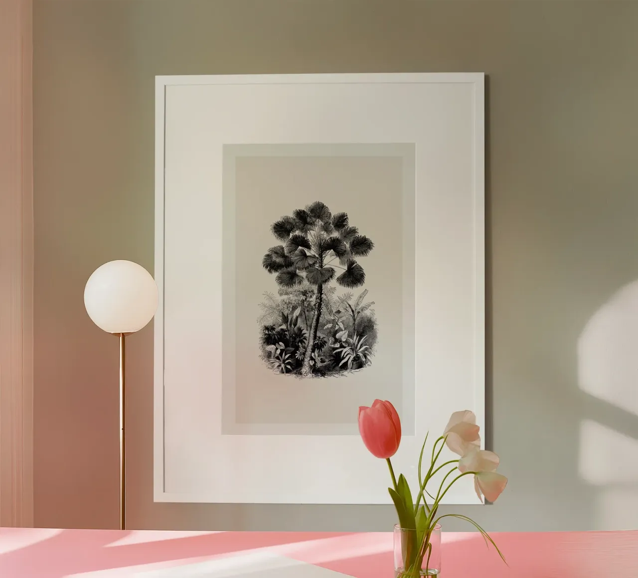 Fan Palm carta hahnemühle da Flora & Fauna