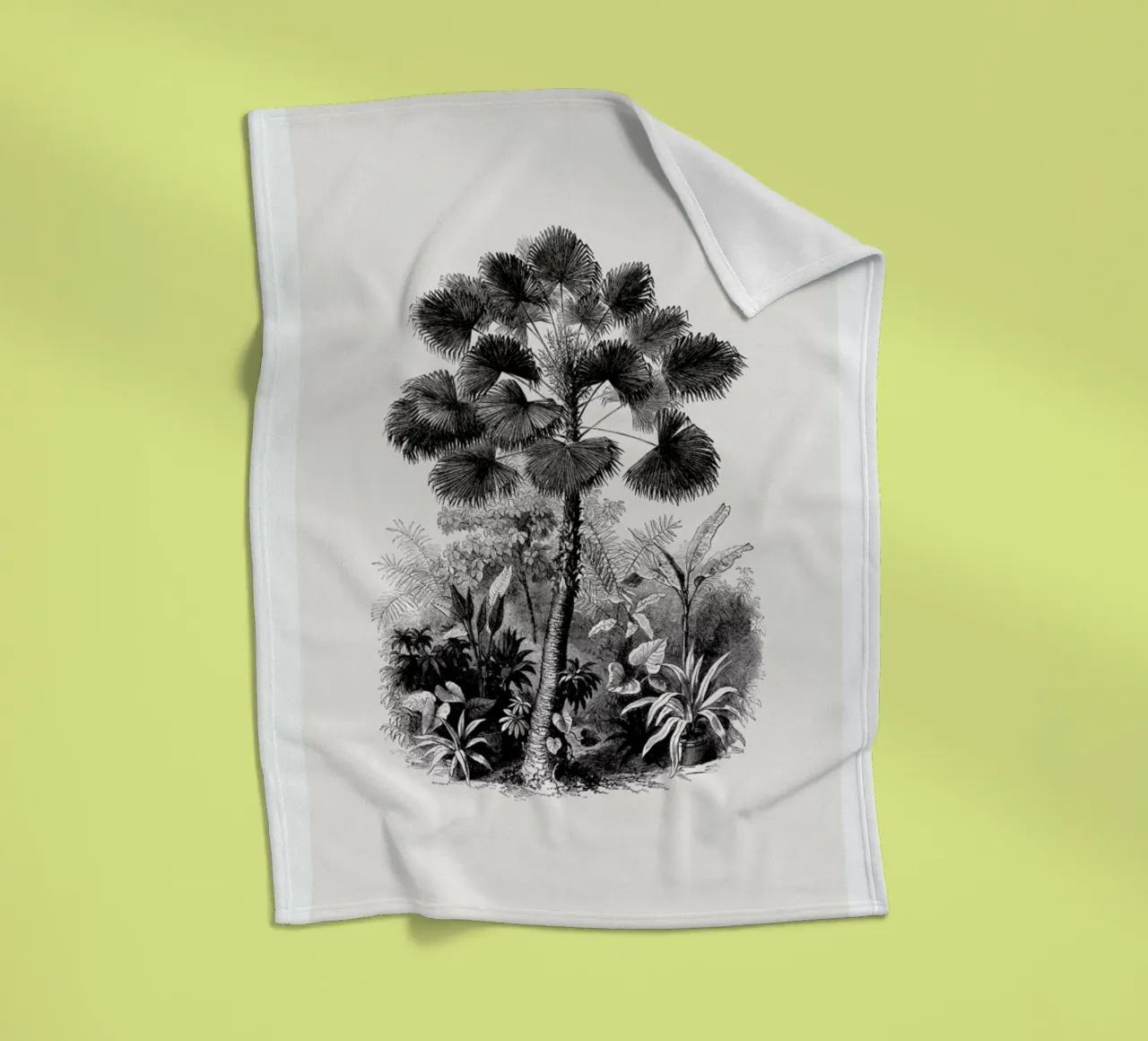 Fan Palm fleece blanket by Flora & Fauna