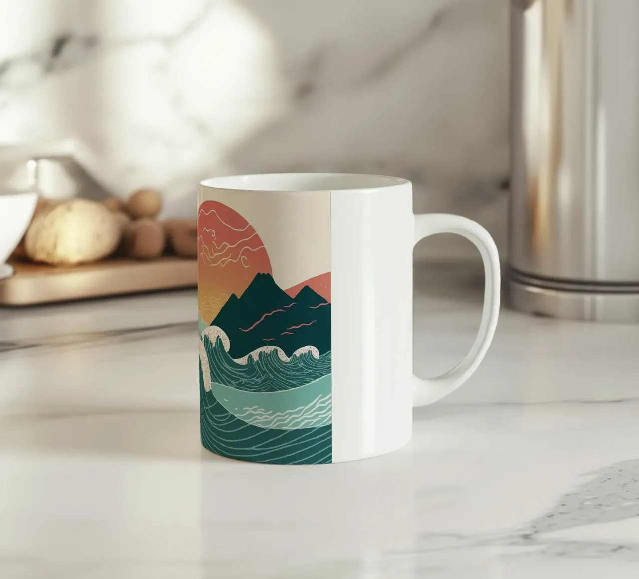 The Great Wave Of Japan ceramic mug by James M Coyle