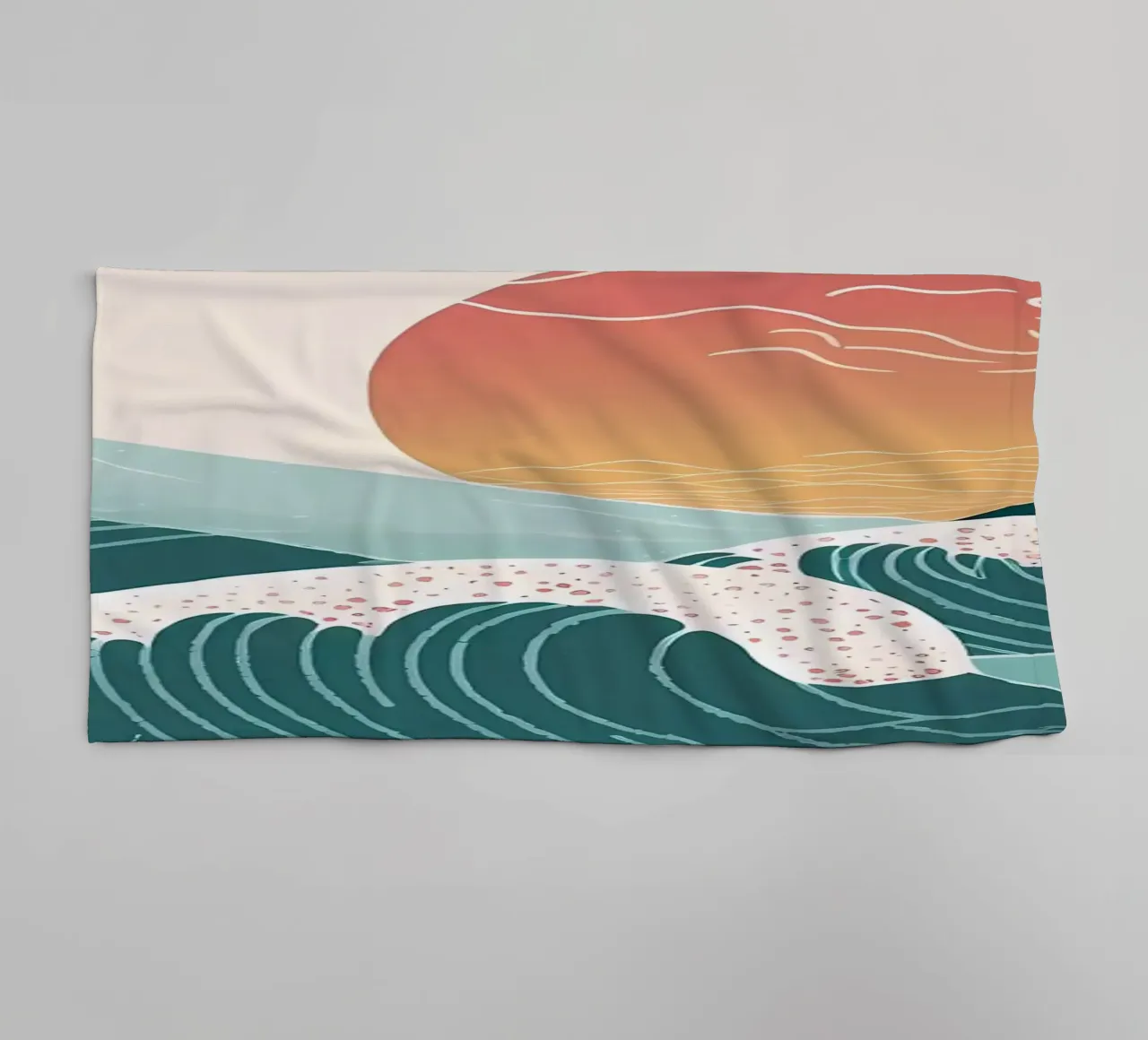 La grande vague du Japon serviette de bain de James M Coyle