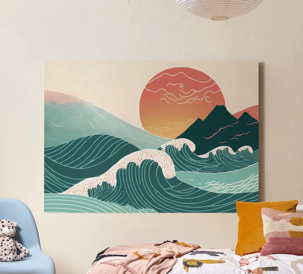 La grande vague du Japon toile de James M Coyle