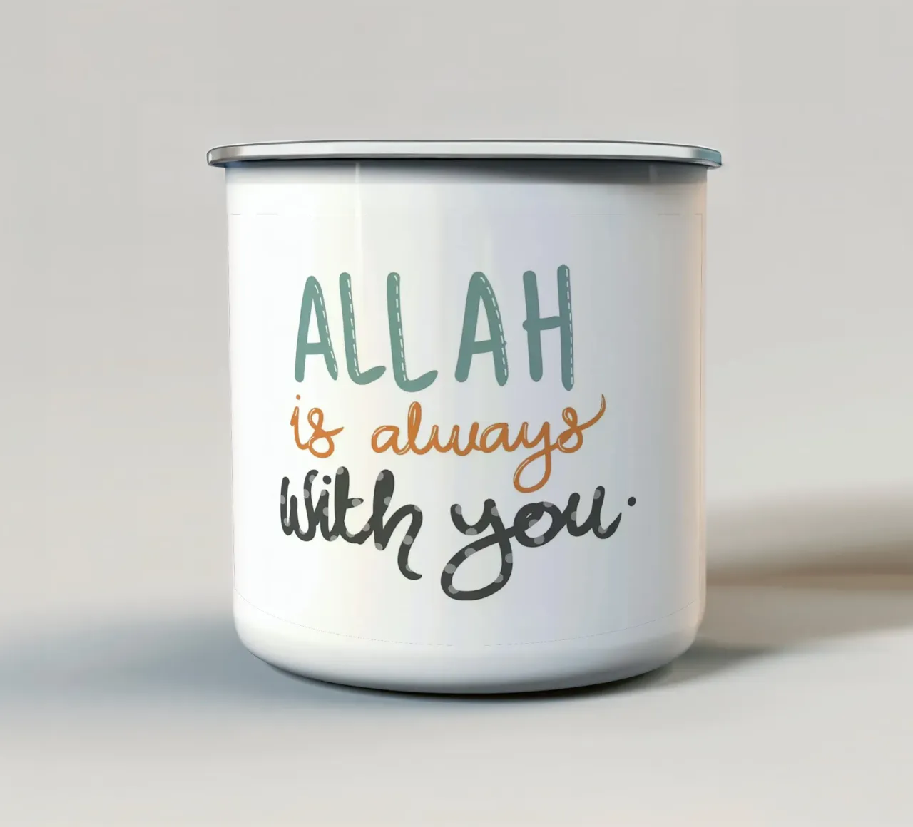 Allah è sempre con voi tazza in smalto da Albert S Jacob