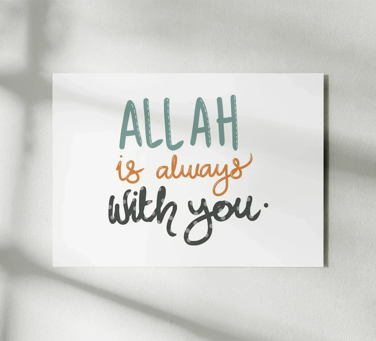 Allah è sempre con voi plexiglass da Albert S Jacob