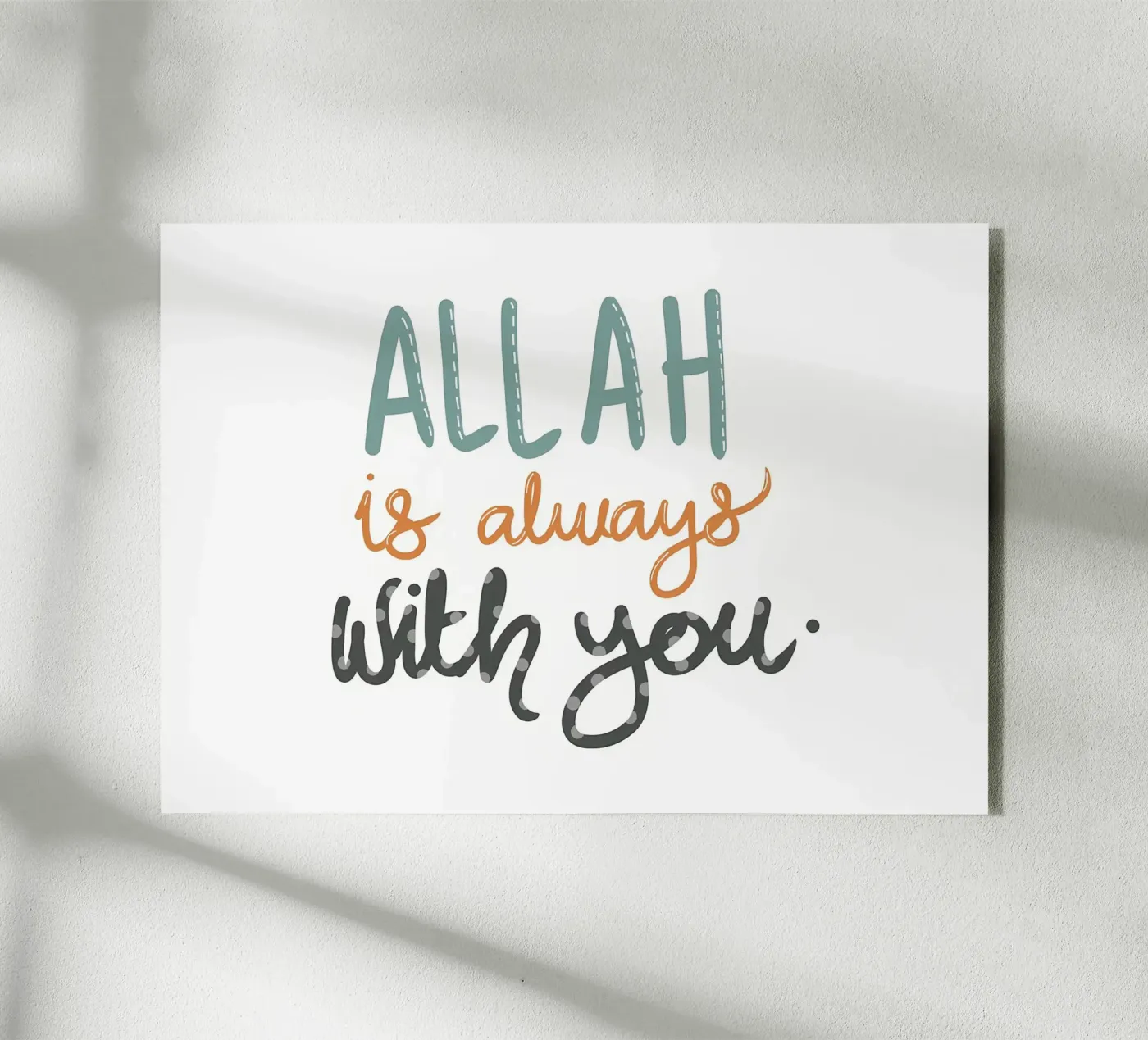 Allah è sempre con voi plexiglass da Albert S Jacob