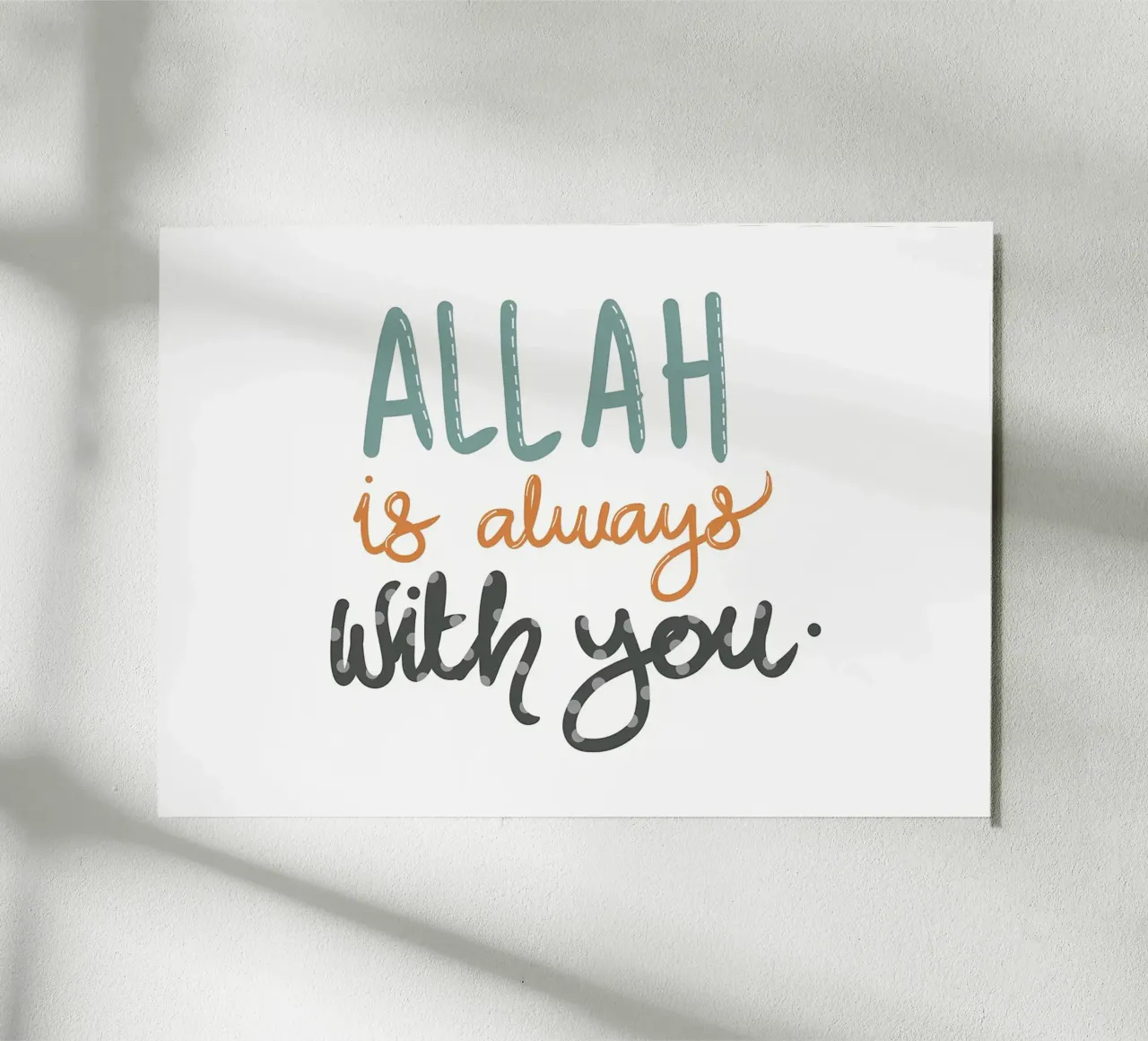 Allah è sempre con voi alluminio dibond da Albert S Jacob