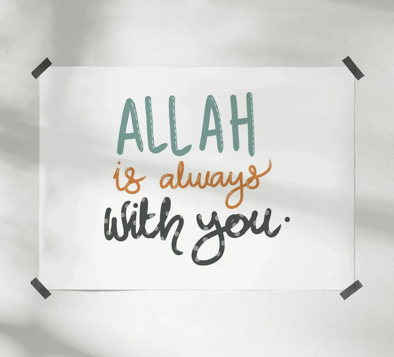 Allah è sempre con voi poster da Albert S Jacob