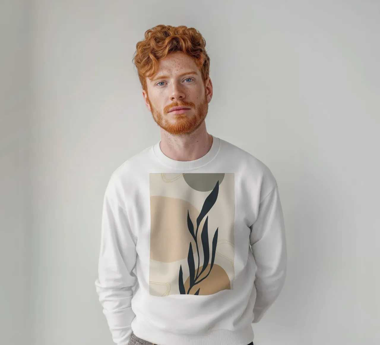 Astratto botanico verde felpa da Rebecca Clark Wyrick