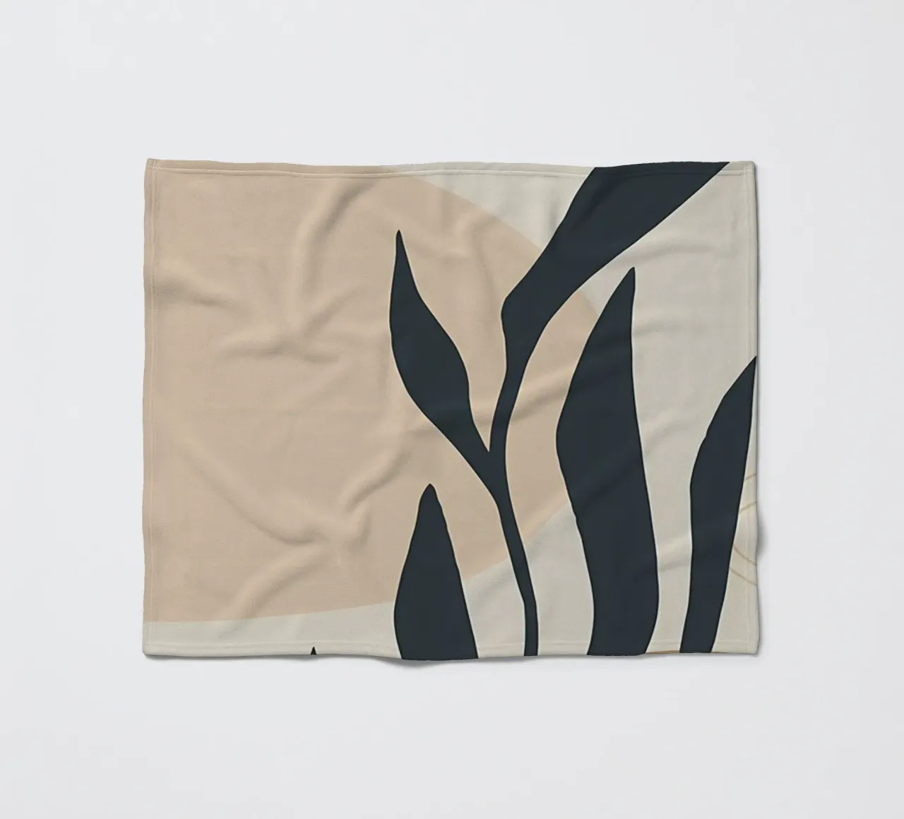 Astratto botanico verde coperta in pile da Rebecca Clark Wyrick